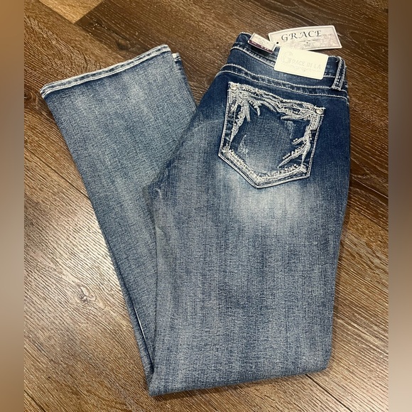 Grace In LA Jeans blue denim size 9 NWT - Picture 1 of 11